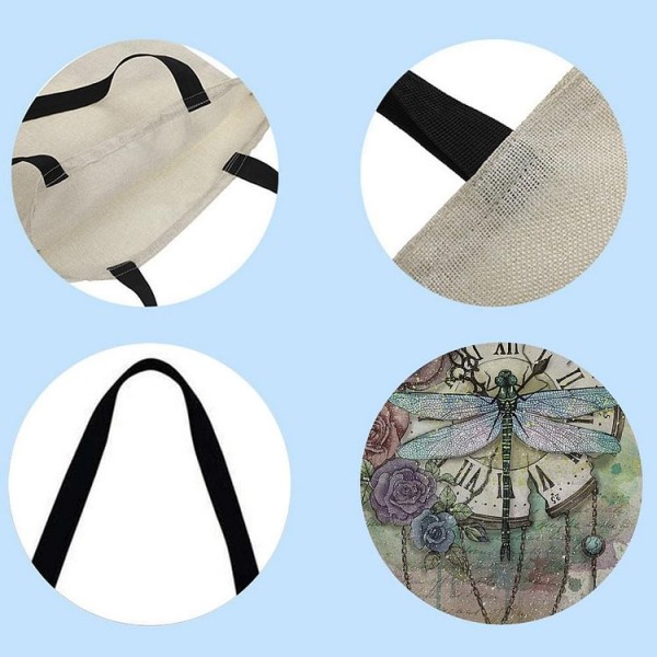 Linen Tote Bag -  dragonfly