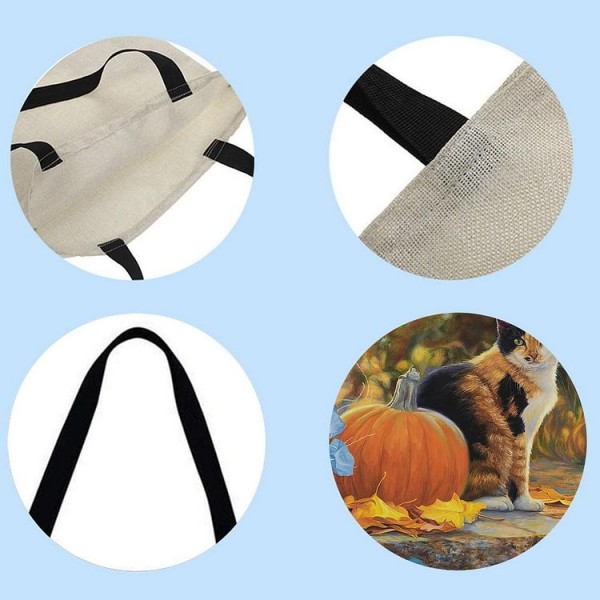 Linen Tote Bag -  cat