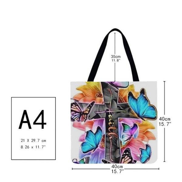 Linen Tote Bag -  Butterfly