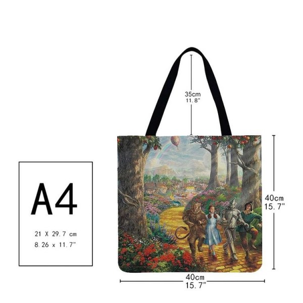 Linen Tote Bag -  Alice in Wonderland