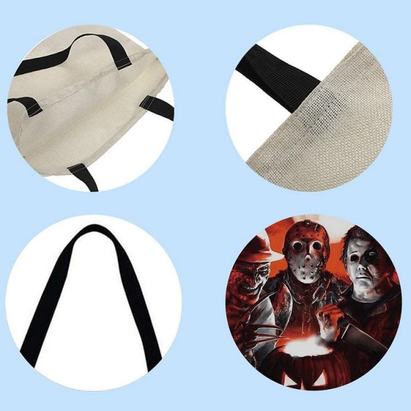 Linen Tote Bag -  halloween horror