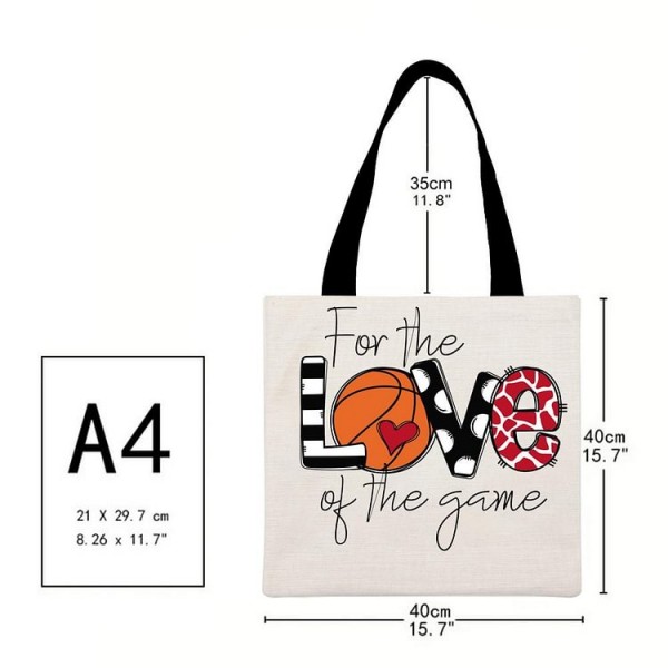 For the Love of the Game Basketball - Linen Tote Bag