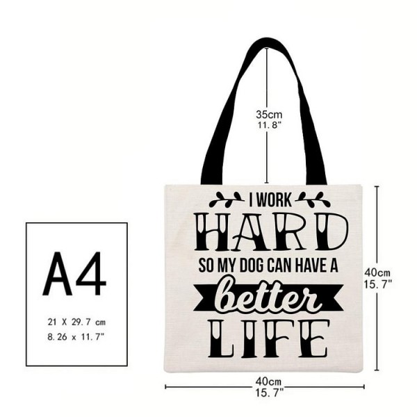 dog - Linen Tote Bag