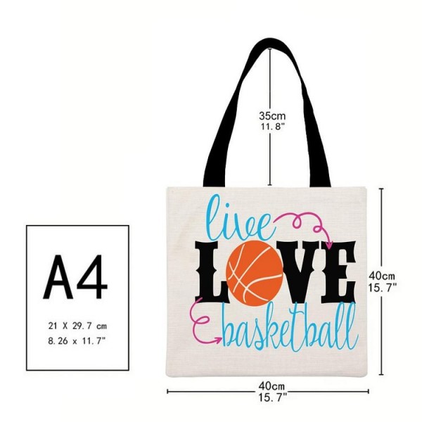 LIVE LOVE BASKETBALL - Linen Tote Bag