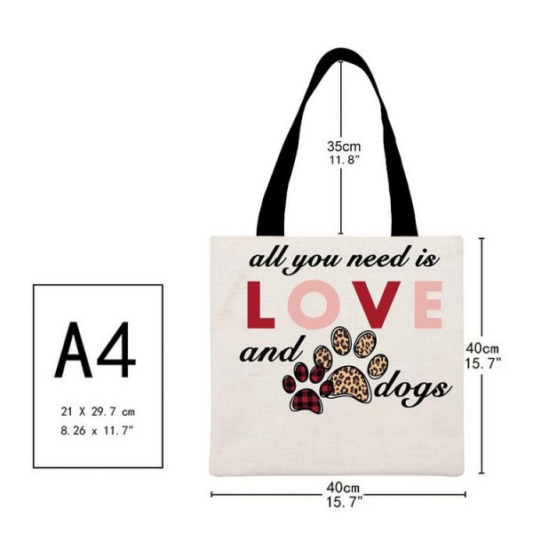 dog - Linen Tote Bag