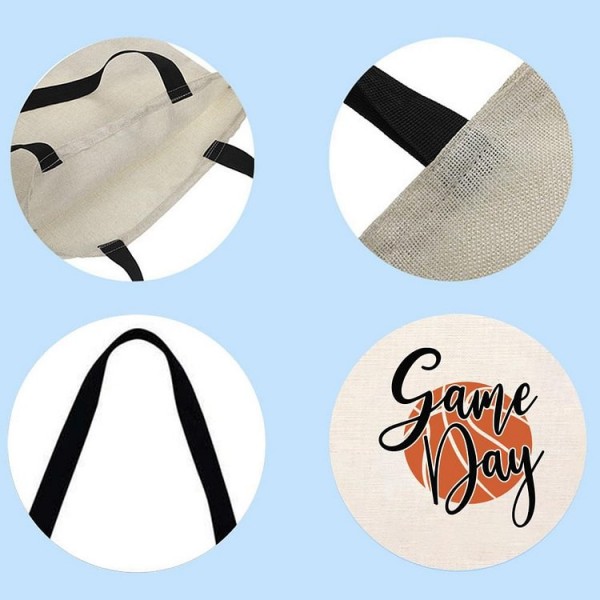 Game Day Basketball - Linen Tote Bag