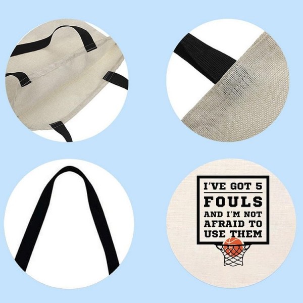 I‘ve Got 5 Fouls And Im Not Afraid To Use Them Basketball - Linen Tote Bag