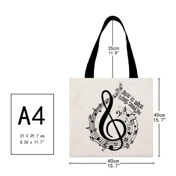 music - Linen Tote Bag