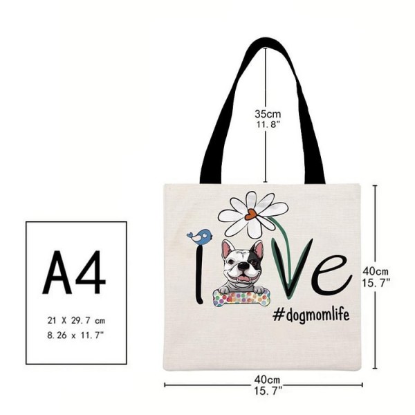 dog - Linen Tote Bag