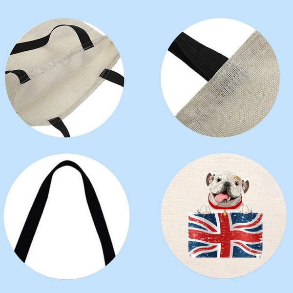 dog - Linen Tote Bag