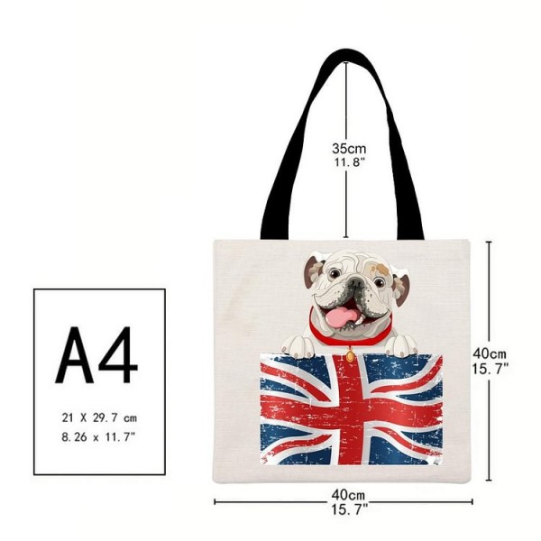 dog - Linen Tote Bag