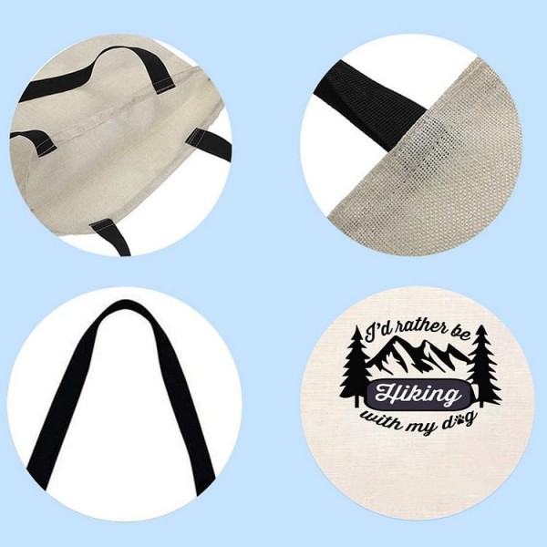 I’d Rather Be Hiking With My Dog - Linen Tote Bag
