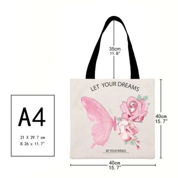 let your dreams be your wings butterfly - Linen Tote Bag