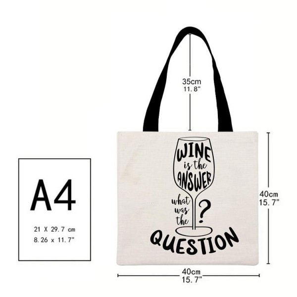 Funny Wine Quote - Linen Tote Bag