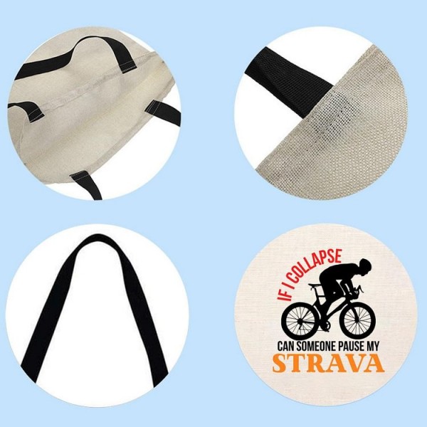 If I Collapse Strav Funny Running Cycling - Linen Tote Bag