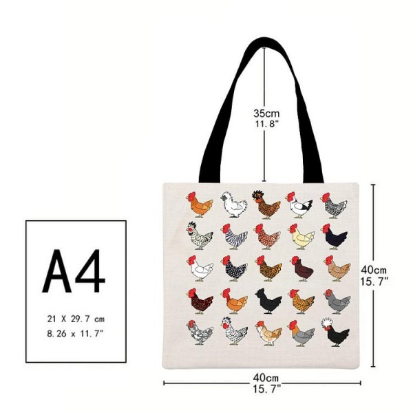 chicken - Linen Tote Bag