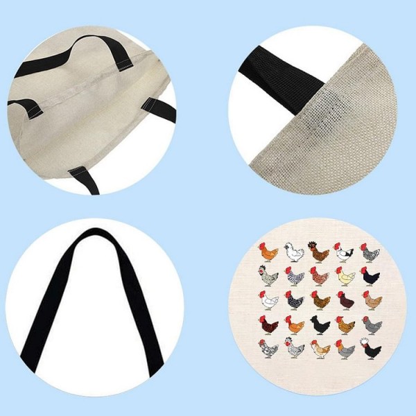 chicken - Linen Tote Bag