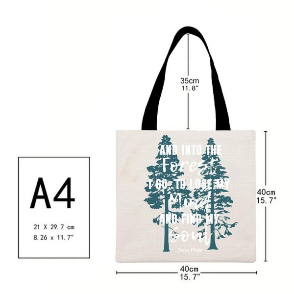 And Into the Forest I Go Muir - Linen Tote Bag