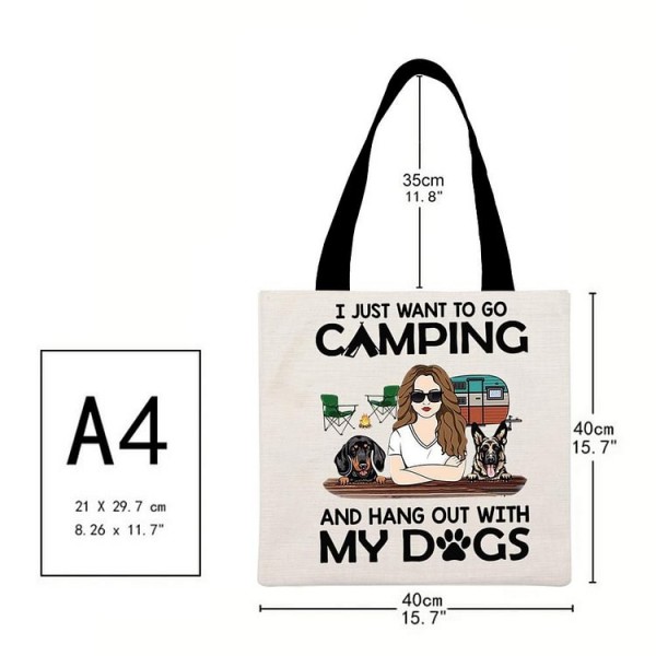 dog - Linen Tote Bag