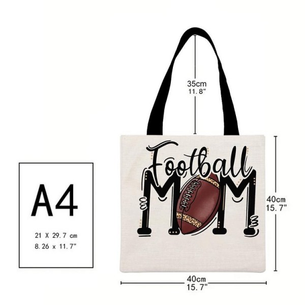 Football mom - Linen Tote Bag