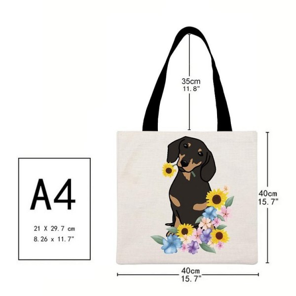 dog - Linen Tote Bag