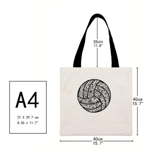 Volleyball flower - Linen Tote Bag
