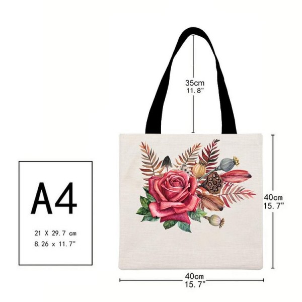 wildflower - Linen Tote Bag
