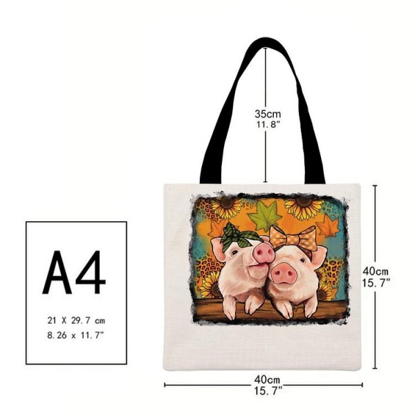Pigs - Linen Tote Bag