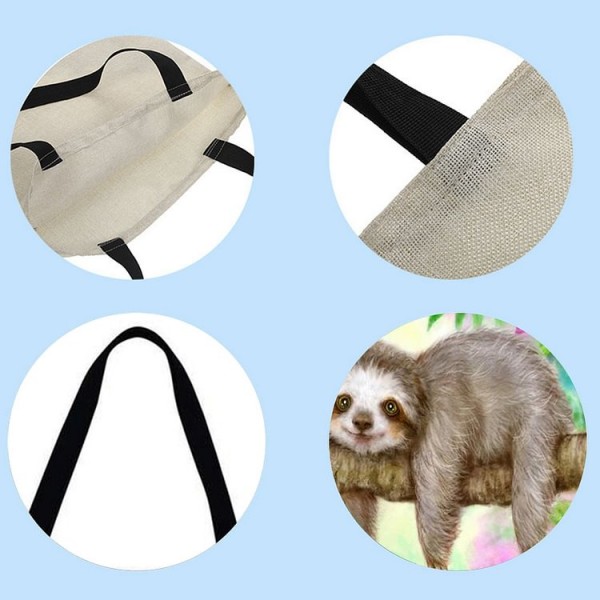 Linen Tote Bag - Sloth