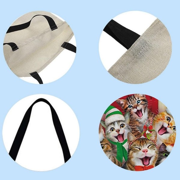 Linen Tote Bag -  cat
