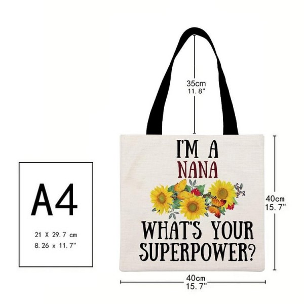 grandmother - Linen Tote Bag