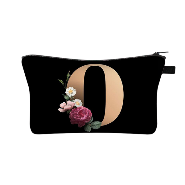 Designer Make Up Bags - 26 Initials Flower