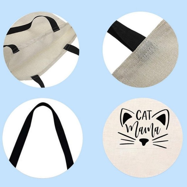 Cat mama - Linen Tote Bag