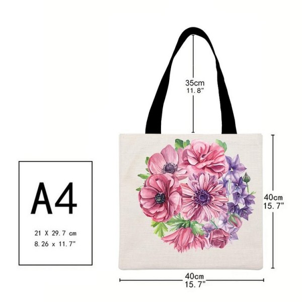 wildflower - Linen Tote Bag