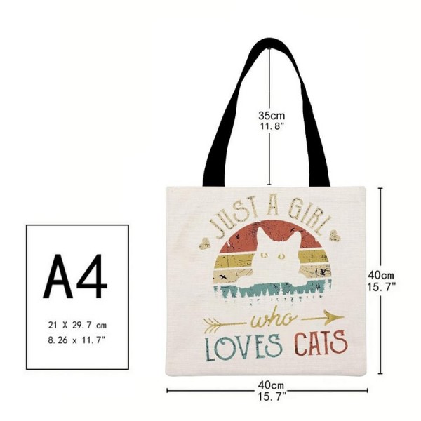 Just a girl who loves cats - Linen Tote Bag