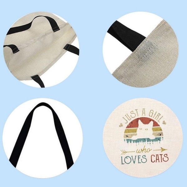 Just a girl who loves cats - Linen Tote Bag