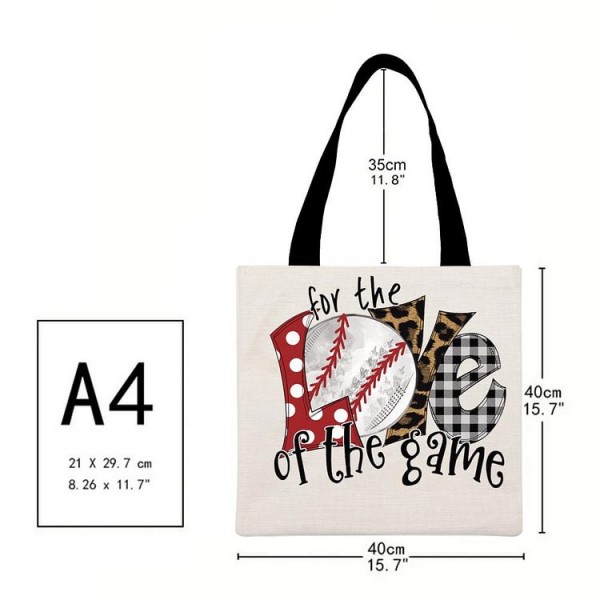baseball - Linen Tote Bag