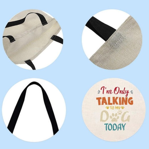 I'm Only talking To My Dog - Linen Tote Bag
