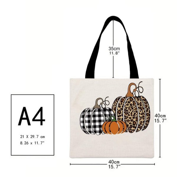 Leopard Pumpkin funny - Linen Tote Bag