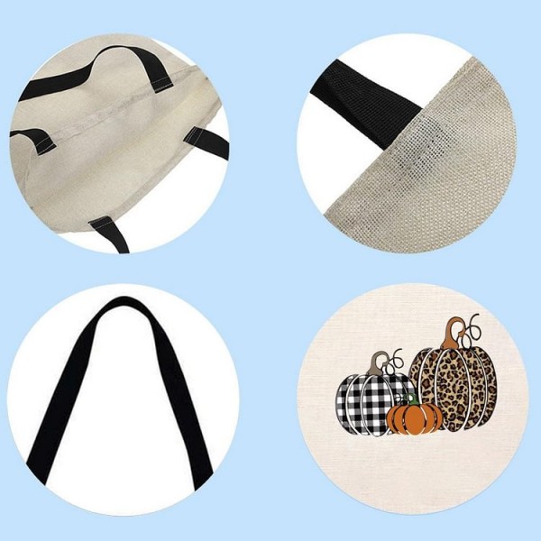 Leopard Pumpkin funny - Linen Tote Bag