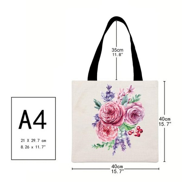 wildflower - Linen Tote Bag