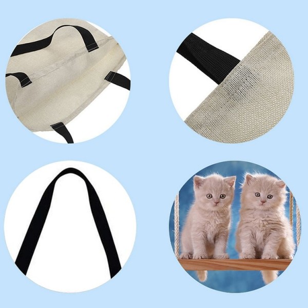 Linen Tote Bag -  cat