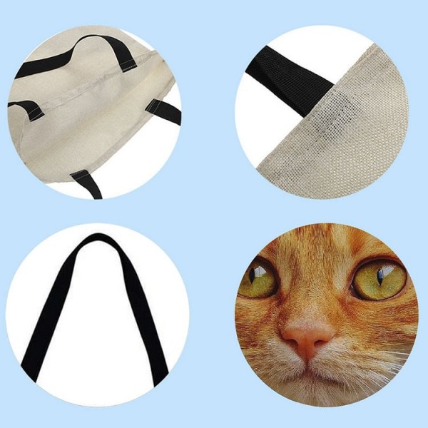 Linen Tote Bag -  cat