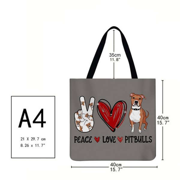 Linen Tote Bag -  dog