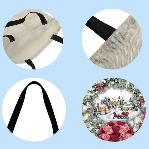 Linen Tote Bag - Christmas